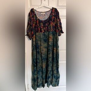 Boho Hippie Flowing Dress by Natural Life NWT size XL